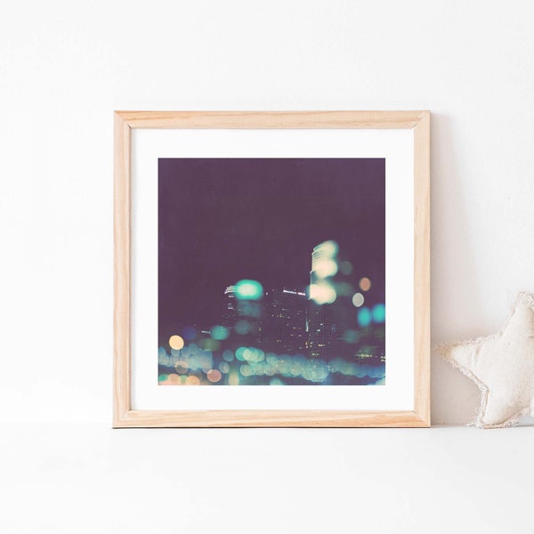 Los Angeles, Downtown LA Photo, Skyline Wall Art, Urban Photography, Office Decor, For Him, Boyfriend Gift