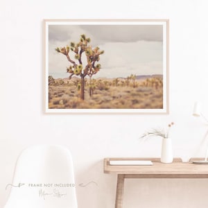 Boho Desert Print, Joshua Tree Photography, Southwestern Decor, Neutral Tones for Living Room, Bedroom, Myan Soffia, California Artwork image 1