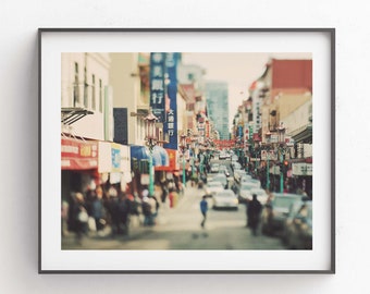 San Francisco Chinatown Photo, Urban Photography, Asian Decor, Travel Print, City Street Artwork, California, Office Wall Art