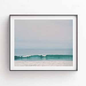 Ocean Wave Print, Beach Decor, Seaside Photography, Blue Photo, Baby Nursery Wall Art, Girls Room, Minimalist Art, Bedroom Print