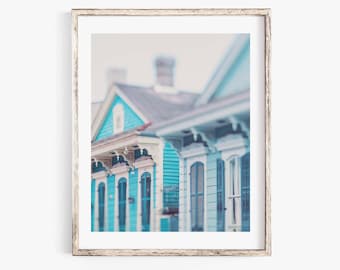 New Orleans Photo, Blue Wall Art, French Quarter Print, Architecture Photograph, Girls Room Decor, Nursery, Housewarming Gift