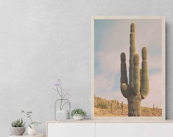 Saguaro Cactus Photograph, Sonoran Desert Print, Arizona Photography, Boho Wall Art, Adventure and Travel Lovers Gift