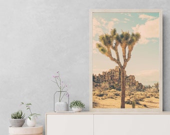 Joshua Tree photo, Desert picture, Southwestern print, Yucca Photograph, Landscape Photography, Vertical Wall Art, California Nursery Decor