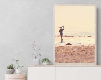 Surfer Print, San Onofre, Beach Photography, For Dads, Seaside Decor, Boys Room Wall Art, Teenager, Coastal Photo, Vertical