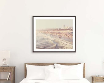Santa Monica Print, Beach Photography, Los Angeles Artwork, Large Wall Art, Nursery Decor, Wedding Gift, Seaside Photo