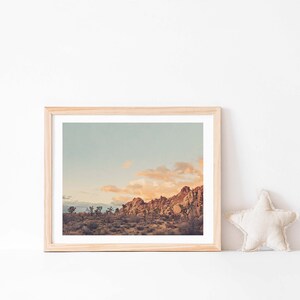 Joshua Tree Print, Desert Sunset Photography, Modern Boho, California Wall Art, Nursery Decor, Southwestern, Wedding Gift image 4