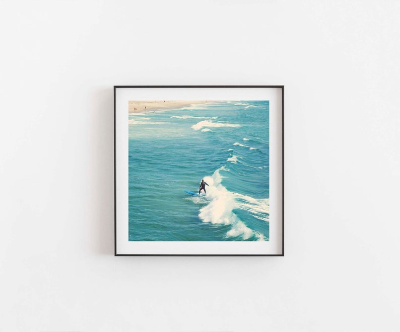 California Surfer Photography, Hermosa Beach Wall Art, Dorm Decor, Gift for Him, Fathers Day image 1