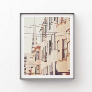 San Francisco Architecture Photo, California Artwork, Transamerica Pyramid Print, Vertical Wall Art, Neutral Home Decor