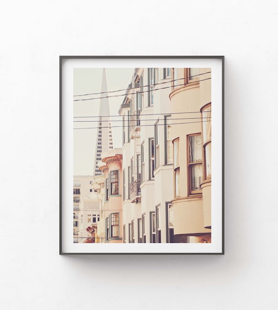 San Francisco Architecture Photo, California Artwork, Transamerica Pyramid Print, Vertical Wall Art, Neutral Home Decor