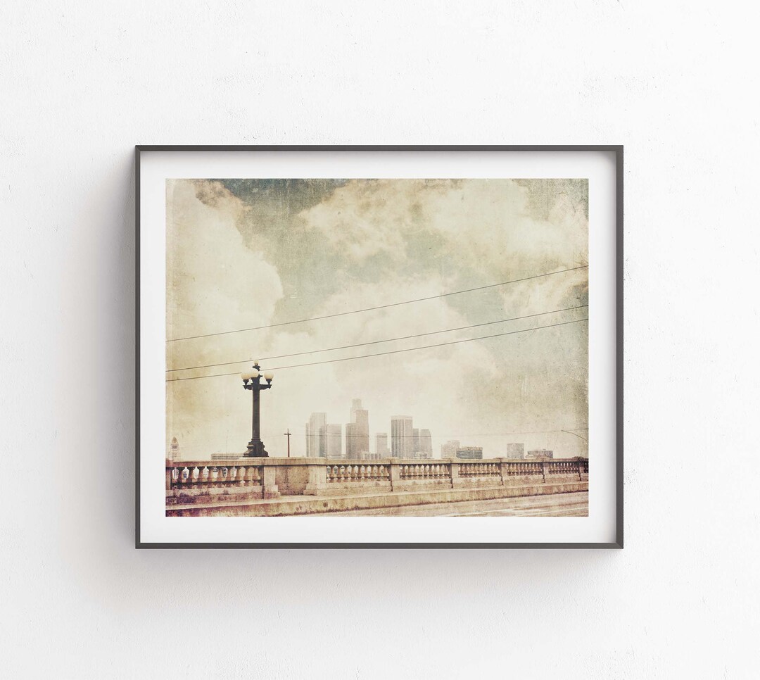 Los Angeles Skyline Wall Art Downtown LA Photograph Etsy