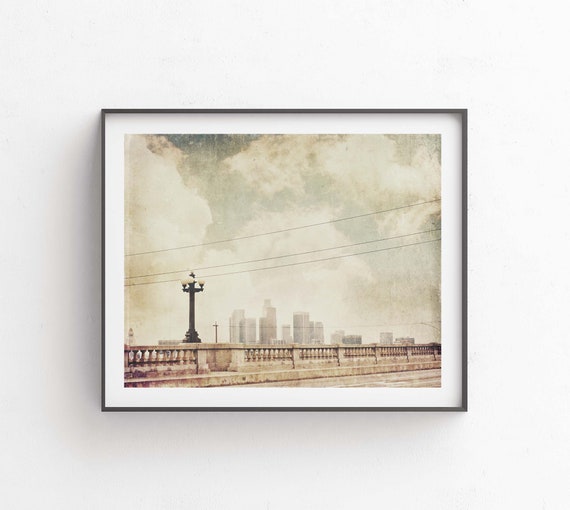 Los Angeles Skyline Photograph, Downtown LA Cityscape Print, Ultraviolence Album Art