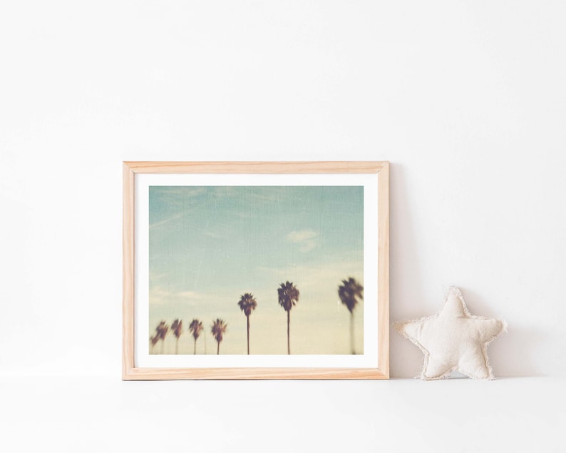 Palm Tree Wall Art, Baby Nursery Decor, Los Angeles Photograph, Housewarming Gift, For Her, Moms, Girls Room image 1