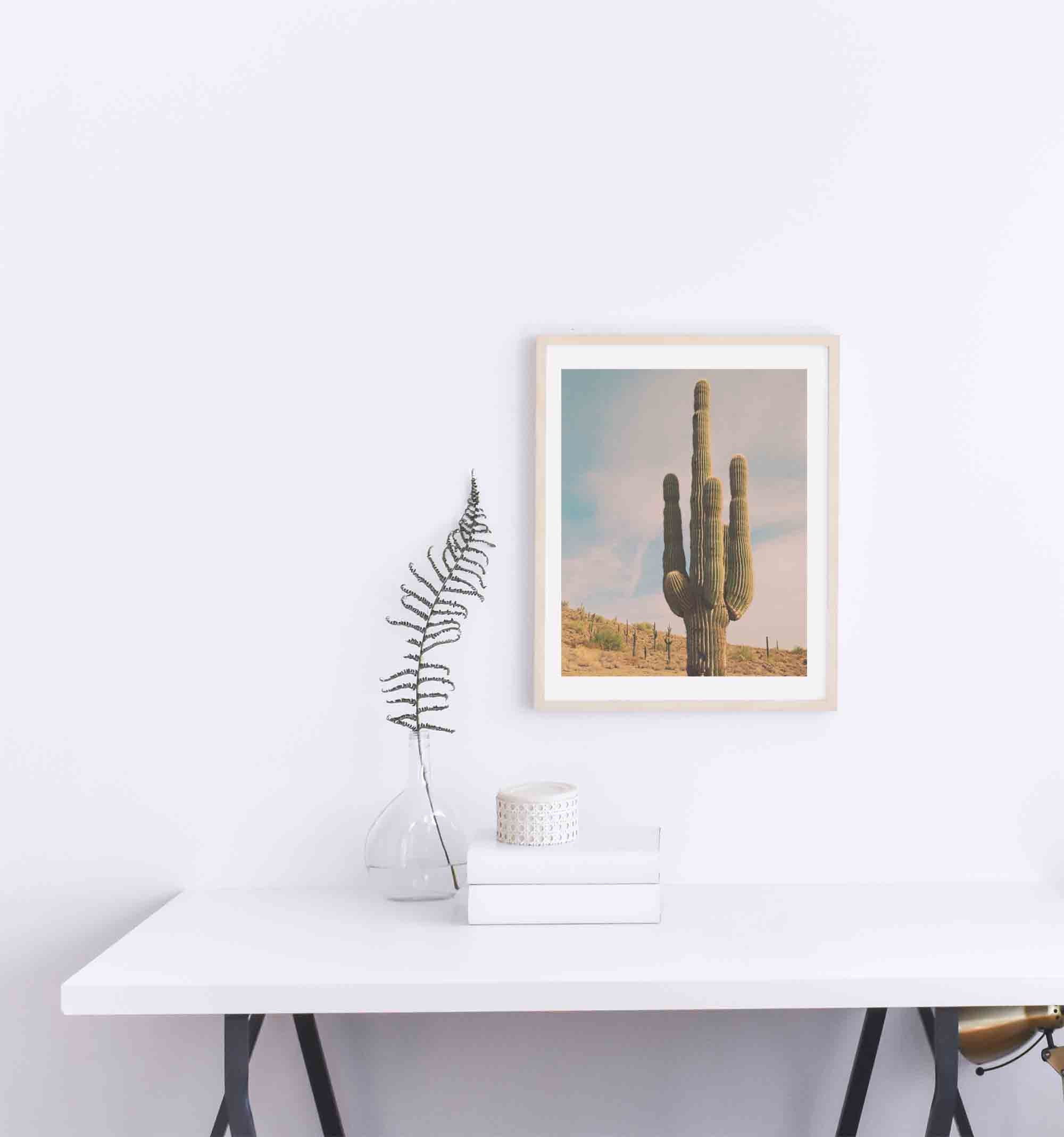 Cactus Print Saguaro Photo Arizona Photography Desert Wall | Etsy