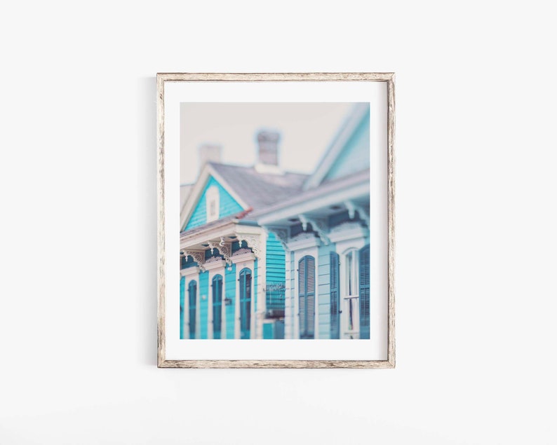 New Orleans Photo, Blue Wall Art, French Quarter Print, Architecture Photograph, Girls Room Decor, Nursery, Housewarming Gift image 1