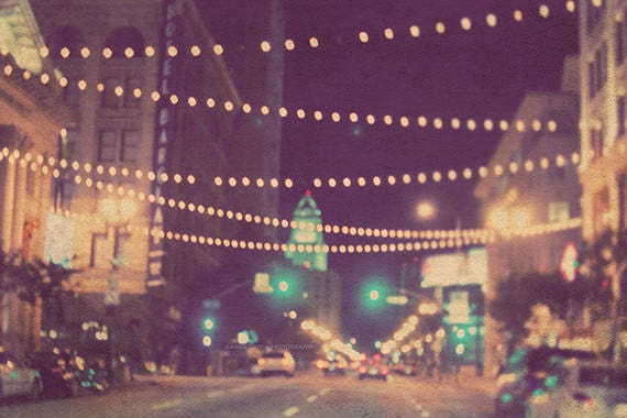 Los Angeles Wall Art Downtown La Photograph Night Etsy