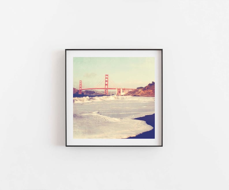 Golden Gate Bridge Photo, San Francisco Wall Art, California Home Decor, Girls Room, Office Gift image 1