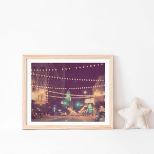 Los Angeles Wall Art, Downtown LA Photograph, Night Photography, Teen Girls Room Decor, Wedding Gift image 4