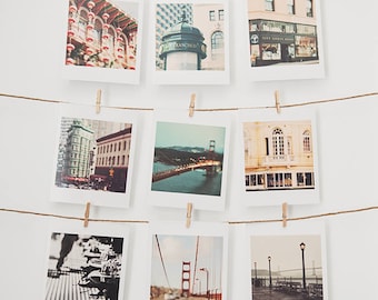 San Francisco Print Set, 9 Photos, Small Wall Art, California Photography, Nursery Decor, Wedding Favors, Gift