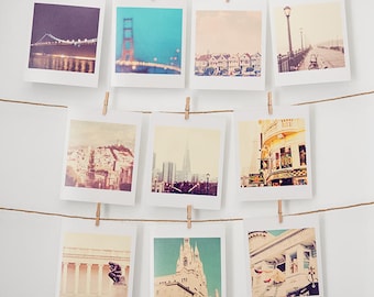 San Francisco Photography, California Photo Set, Stocking Stuffer, Small Prints, Pastel Nursery Decor, Gift Under 25