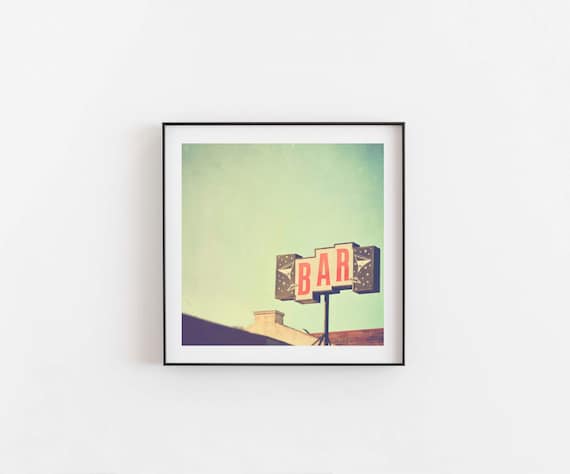 Bar Decor, Kitchen Print, Myan Soffia, Retro photo, Vintage Sign, Cocktails, Bartender Art, Gift for Newlyweds, Midcentury Modern