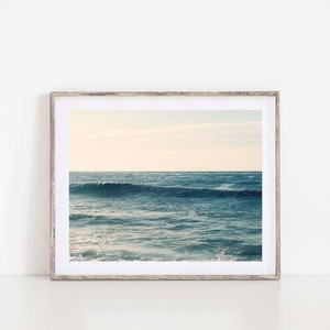 Beach Wall Art, La Jolla Photograph, Blue Home Decor, Minimalist, Nursery Print, Bedroom, Ocean Wave Picture image 5