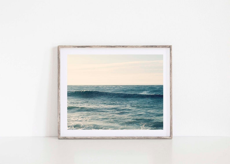 Beach Wall Art, La Jolla Photograph, Blue Home Decor, Minimalist, Nursery Print, Bedroom, Ocean Wave Picture image 5