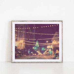 Los Angeles Wall Art, Downtown LA Photograph, Night Photography, Teen Girls Room Decor, Wedding Gift image 5