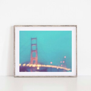 Dreamy Golden Gate Bridge Photo Print, San Francisco Artwork, Bokeh Photography, California Decor, Teens Room Wall Art, Baby Nursery image 6