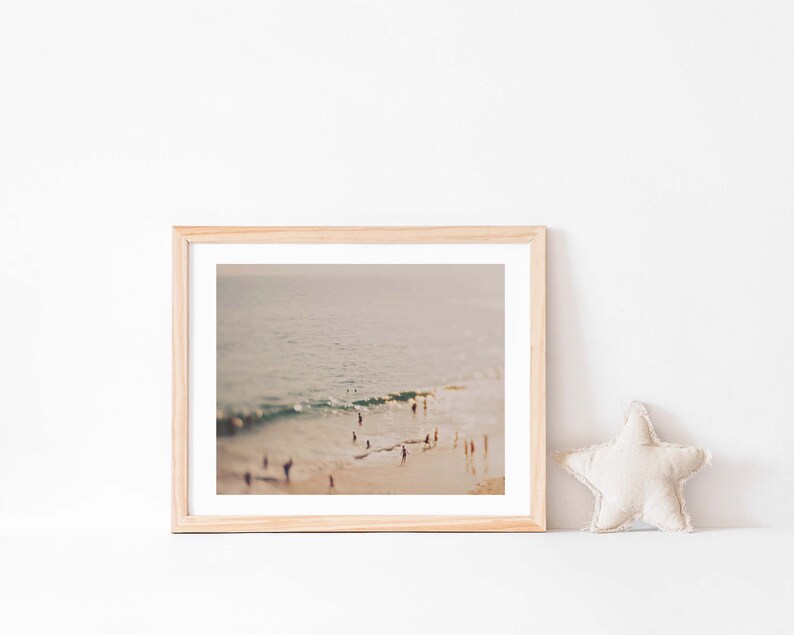 Aerial Beach Print, Baby Nursery Wall Art, Ocean Photography, Surreal Photo, Dorm Decor, Girls Room, Newlyweds Gift image 4