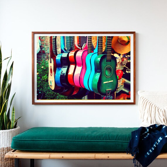 Mexican Guitars Photo Kids Room Decor Musician Print Los | Etsy