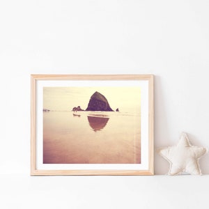 Oregon Coast Photography, Haystack Rock Print, Cannon Beach Artwork, Seaside Wall Decor, Pacific Northwest, Earth Tones Nursery image 5