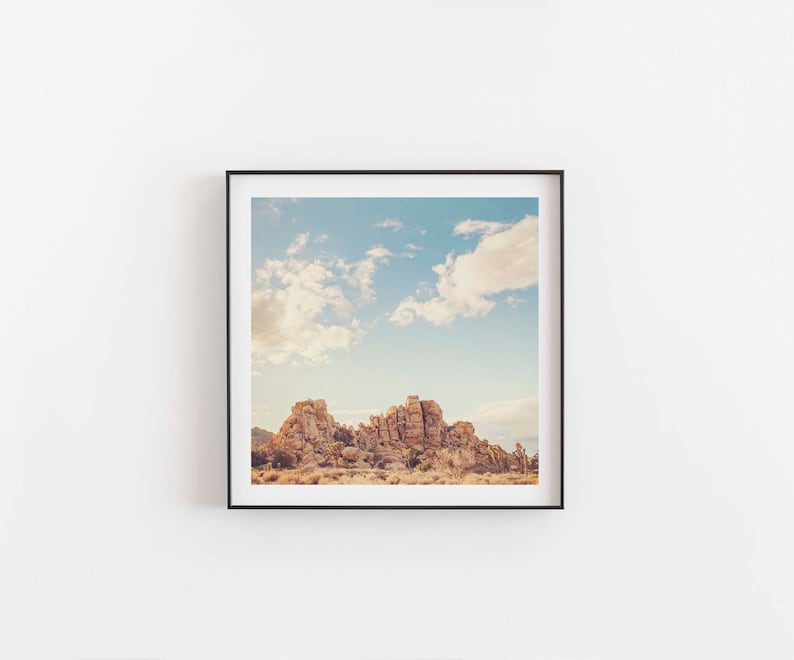 Joshua Tree Art, Desert Print, Boho Wall Decor, Palm Springs, Landscape Photograph, Gift for Dads, Office image 1