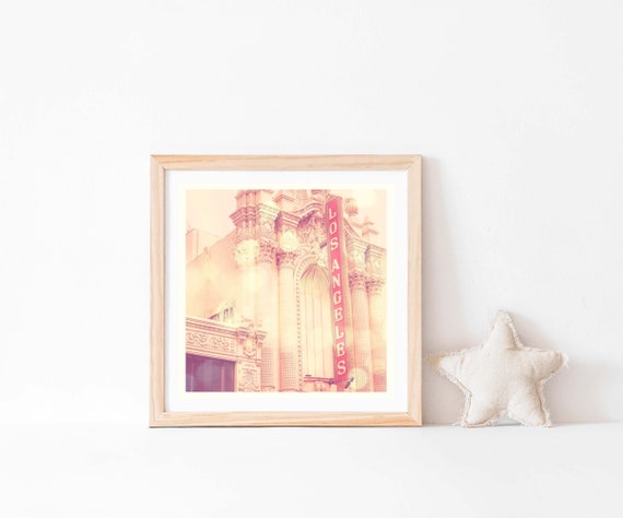 Los Angeles Print, LA Theatre Photo, Girls Room Wall Art, Dorm Decor, Baby Nursery Art, Downtown Photograph, As Seen on Modern Family
