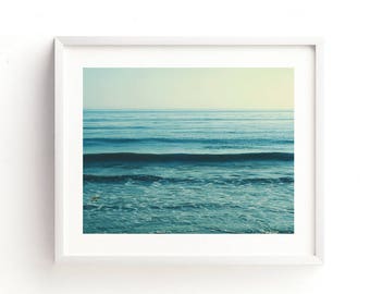 Framed Ocean Waves Print, Coastal Decor, Beach Photography, Seascape Art, Ready to Hang, Office, Bedroom