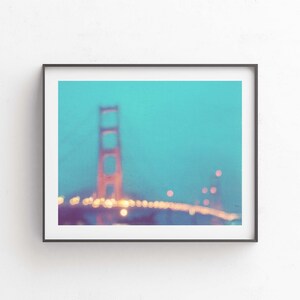 Dreamy Golden Gate Bridge Photo Print, San Francisco Artwork, Bokeh Photography, California Decor, Teens Room Wall Art, Baby Nursery image 5