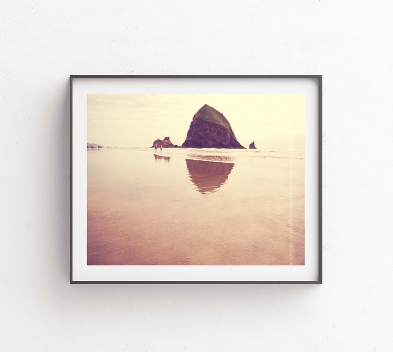 Oregon Coast Photography, Haystack Rock Print, Cannon Beach Artwork, Seaside Wall Decor, Pacific Northwest, Earth Tones Nursery image 6