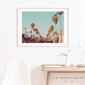 California Decor, LA Photography, Los Angeles Wall Art, Fairfax Avenue, Palm Trees Photo, Street, Housewarming, Dorm Art, Hollywood image 4