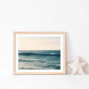 Beach Wall Art, La Jolla Photograph, Blue Home Decor, Minimalist, Nursery Print, Bedroom, Ocean Wave Picture image 4