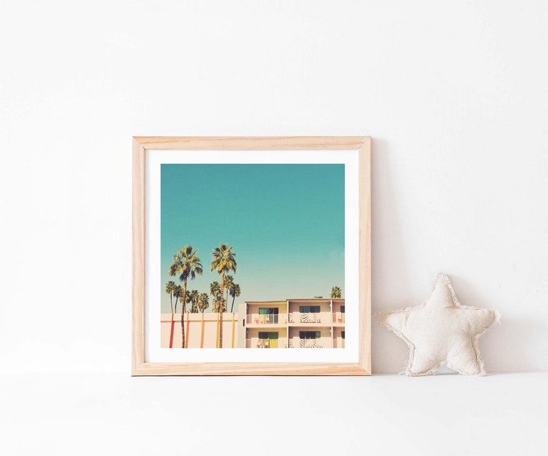 Palm Springs Print Palm Trees Wall Art Boho Decor Desert Etsy