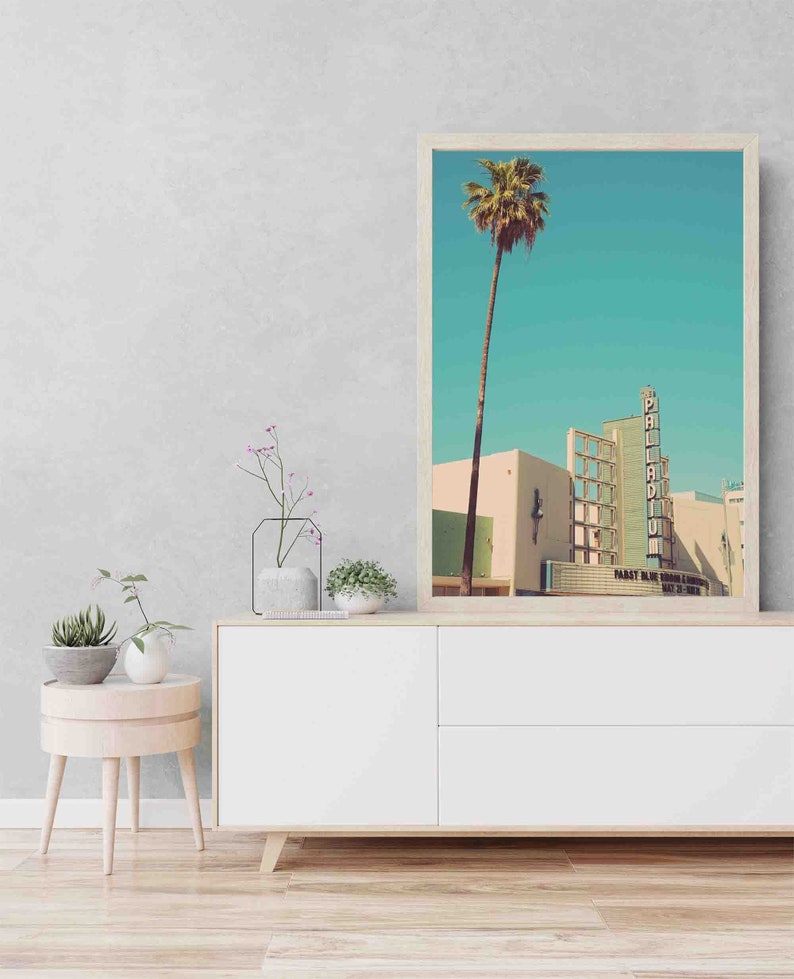 Hollywood Palladium Photograph, Los Angeles Print, Music Lovers Gift, Architecture Photo, Palm Tree, California Decor, Dorm Wall Art image 4