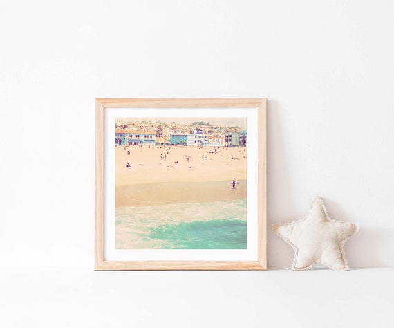 Hermosa Beach Art, Motel Print, Seaside Decor, Landscape Photo, Girls Room, Surfer Gift, For Him, SoCal Artwork