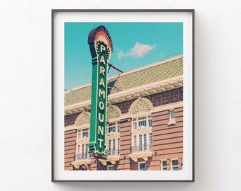 Paramount Theatre Photo, Austin Print, Texas Wall Art, Architecture, Travel Photograph, Office Decor, Sign