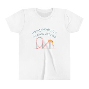 Youth Short Sleeve Tee - Diabetes Rollercoaster