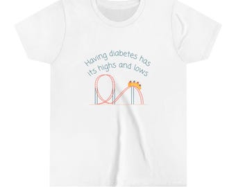 Youth Short Sleeve Tee - Diabetes Rollercoaster