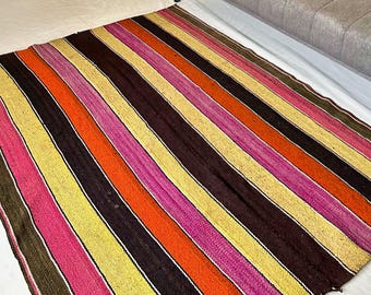 QONPI - Tapis péruvien vintage - Couleurs des Andes - Tapis en laine - Tapis de salon - Tapis fait main - Murmure des Hautes Terres - Tapis cadeau