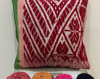 Coussin Récolte Sacrée - Textile péruvien fait main - Coussin Terre Andine - Coussin Artisanal - Coussin Terrasses Andines - Coussin Montagne