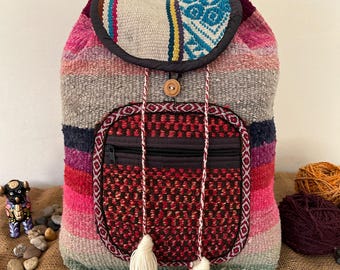 ANDEAN INKA Peruvian WOOL Backpack Sac Convertible Handbag  display picture 2