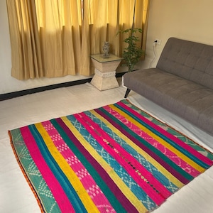 YACHAY - Peruaans tapijt - Andes tapijt - Peruaans textiel - Peruaanse deken - Peruaans tapijt - Natuurlijke kleuren - Decohome - Handgemaakt
