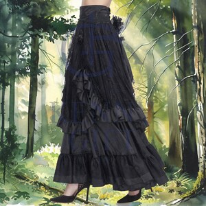 Black lace skirt queen store