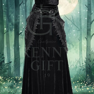 Gothic Midi Skirt Etsy Canada